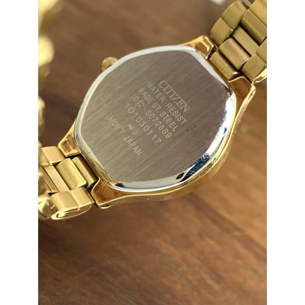 Citizen Womens Watch EU2252-56P Quartz Gold Dial Stainless Steel Petite 23mm - Picture 6 of 13